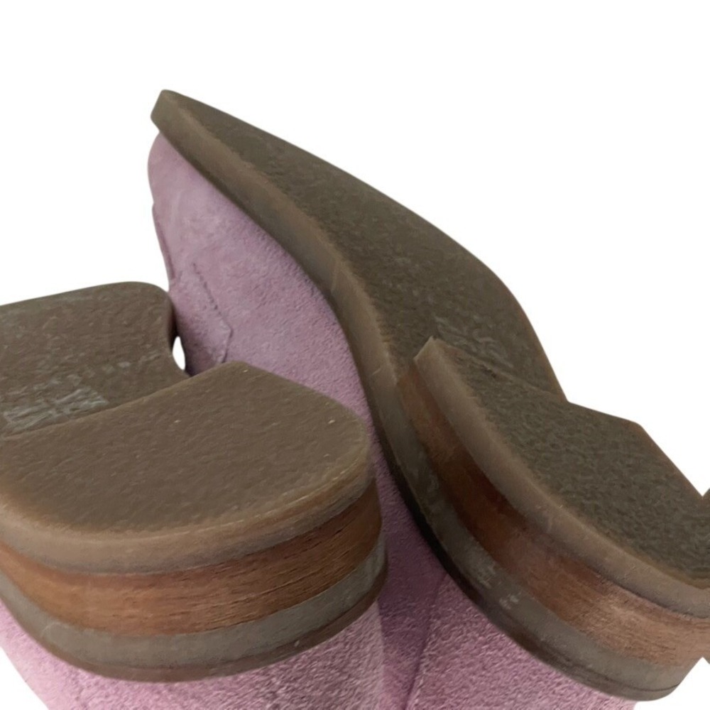 Duke + Dexter Wildpink Rose Penny Loafers Pink Cream Gray Suede UK 6 US 8 - Picture 10 of 11